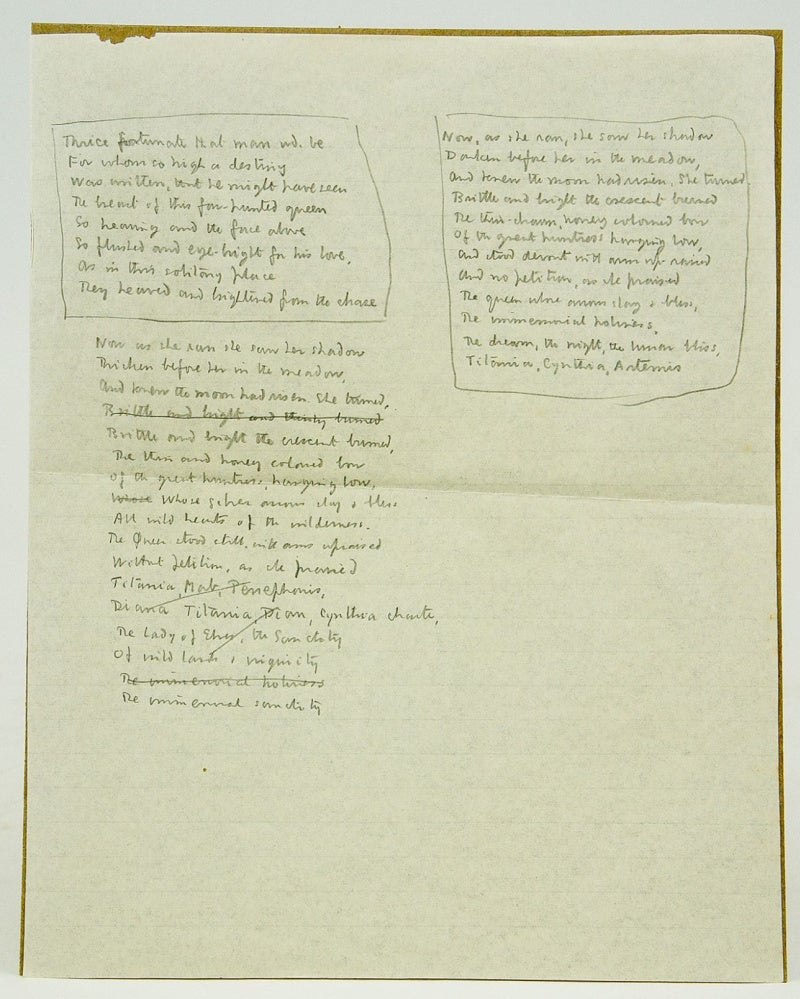 C.S. Lewis Handwritten Poetry in Pencil