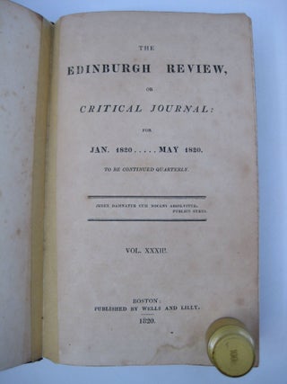 The Edinburgh Review, or Critical Journal, Vol. XXXIII: for Jan. 1820...May 1820