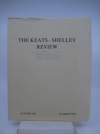 Item #014184 The Keats-Shelley Review, Number 2. -Timothy Webb