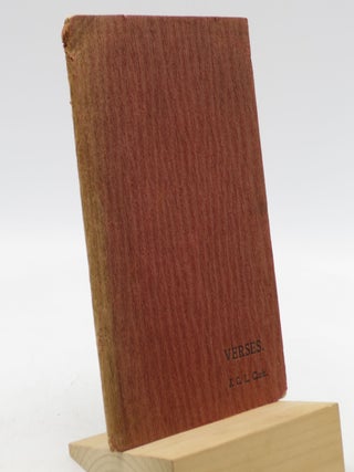 Item #023165 Verses (Signed First Edition). J. C. L. Clark