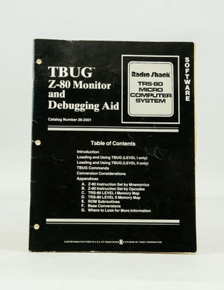 Item #027379 TBUG Z-80 Monitor and Debugging Aid Catalog Number 26-2001 (Radio Shack TRS-80 Micro...