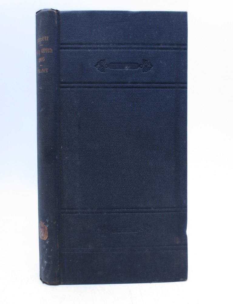 Item #029509 Annual Report of the Secretary of the Treasury on the State of the Finances for the Fiscal Year Ended June 30, 1905 (First Edition). John W. Yerkes, Leslie M. Shaw.