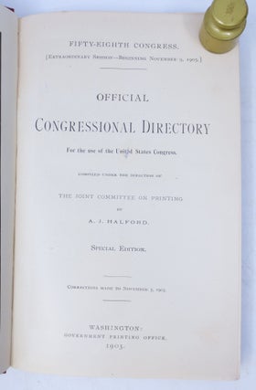 Item #034589 Official Congressional Directory: Fifty-Eighth Congress. A. J. Halford