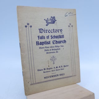 Item #035412 Directory of the Falls of Schuylkill Baptist Church (First Edition). Edwin W. Saylor