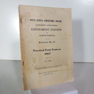 Item #036110 North Dakota Agricultural College: Government Agricultural Experiment Station of...