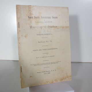 Item #036111 North Dakota Agricultural College: Government Agricultural Experiment Station of...