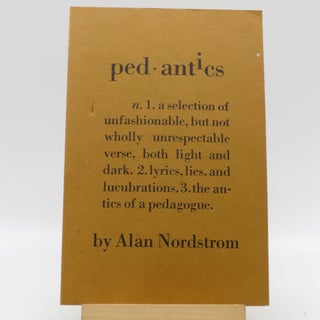 Item #036956 ped antics (First Edition). Alan Nordstrom