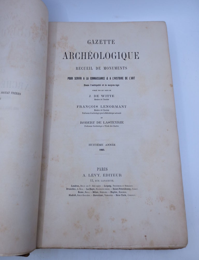 Item #039602 Gazette Archeologique Recueil de Monuments pour servir a la connaisance & a l'histoire de l'art. Francois Lenormant J. De Witte, Robert de Lasteyrie.