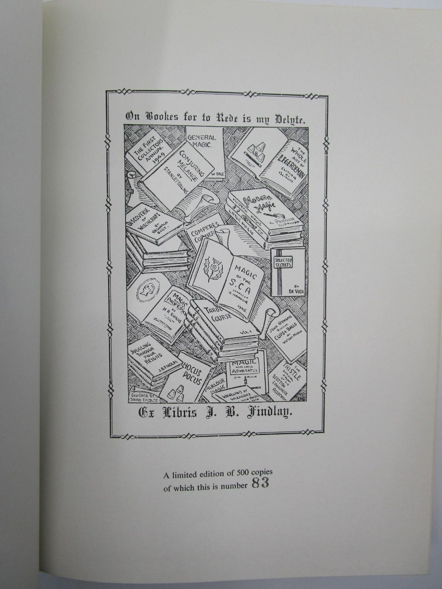 Catalogue Of Books On Conjuring And The Allied Arts In The J.B.Findlay ...