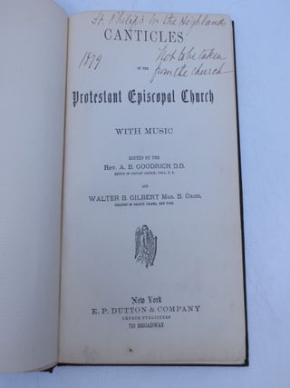 Canticles of the Protestant Episcopal Church with Music