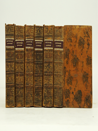 Dictionnaire de droit canonique et de pratique bénéficiale, conféré avec avec les maximes et la jurisprudence de France (Complete Six Volume Set)