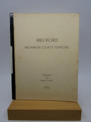 Item #062792 Bible Records - Williamson County, Tennessee. Louise Gillespie Lynch