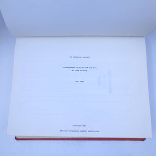 Item #063069 The Ecumenical Movement : A Bibliography Selected from the ATLA Religion Database -...