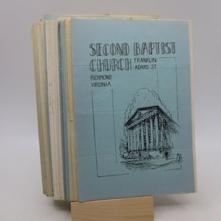 Item #064754 A collection of bulletins from the Second Baptist Church in Richmond, Virginia