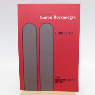 Item #065741 Simon Boccanegra: Opera in a Prologue and Three Acts. Francesco Maria Piave, Mary...