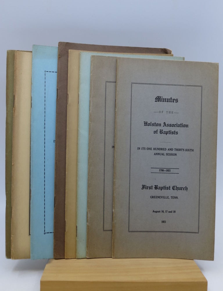 Item #066473 Annual Session Minutes of the Holston Association of Baptists (8 VINTAGE ISSUES, CIRCA 1920's & 1930's). Holston Association of Baptists.