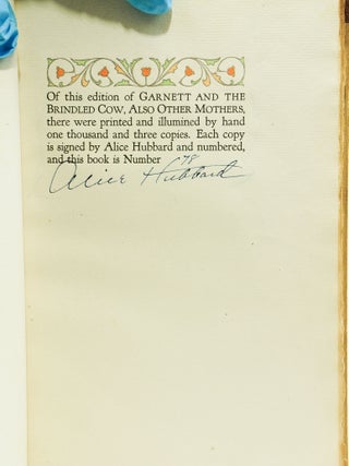 Garnett and the Brindled Cow Also Other Mothers (Signed. Numbered First Edition.).