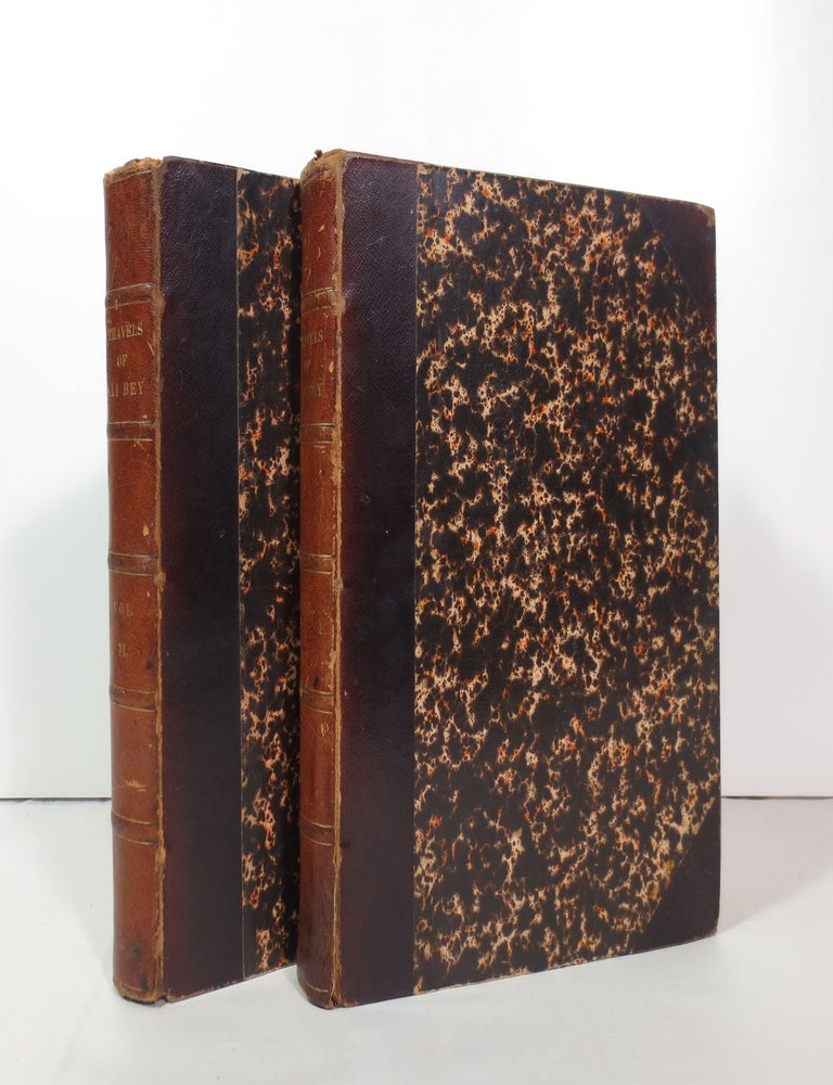 Item #068559 Travels of Ali Bey in Morocco, Tripoli, Cyprus, Egypt, Arabia, Syria, and Turkey, Between the Years 1803 and 1807. In Two Volumes. (FIRST EDITION, 1816. TWO VOLUME COMPLETE SET). Ali Bey.