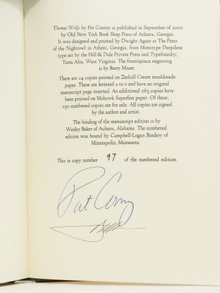 Thomas Wolfe (SIGNED, NUMBERED, LIMITED FIRST EDITION)