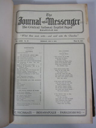 The Journal and Messenger: The Central National Baptist Paper (Volume 82, July-December, 1913)
