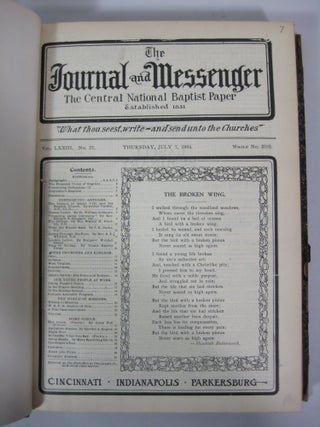 The Journal and Messenger: The Central National Baptist Paper (Vol. 73, July-December, 1904)