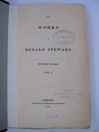 The Works of Dugald Stewart in Seven Volumes (Complete)