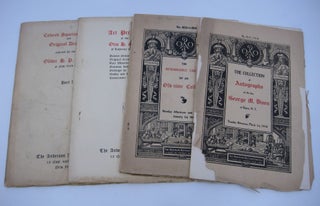 Item #071483 Anderson Art Galleries Catalogues from 1910: No.'s 803, 810, 815 and 816. Anderson...