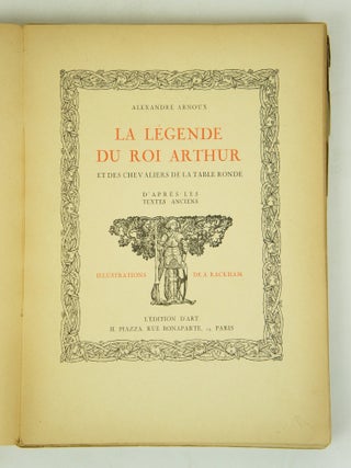 La Legende Du Roi Arthur Et Des Chevaliers De La Table Rounde D'Apres Les Textes Anciens
