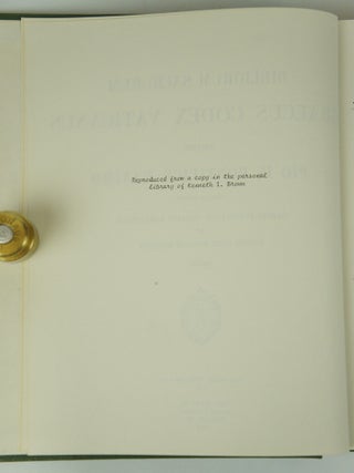 Bibliorum Sacrorum Graecus Codex Vaticanus Auspice Pio IX. Pontifice Maximo