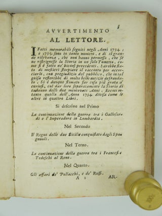 La Storia Dell' Anno MDCCXXXIV, Divisa In Quattro Libri
