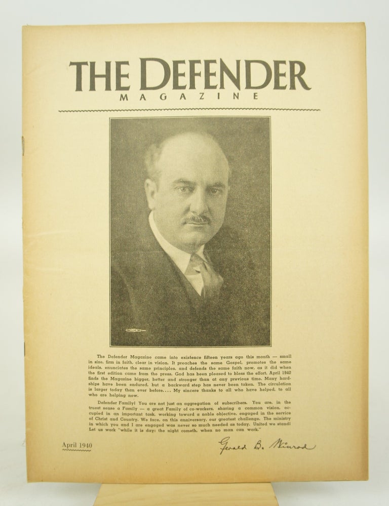 The Defender Magazine Fifteenth Anniversary Issue; April, 1940. Rare ...
