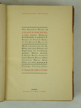 A Tale of Two Cities: from The Complete Works of Charles Dickens in thirty volumes; (Volume 23)