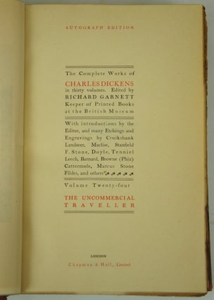 The Uncommercial Traveler: from The Complete Works of Charles Dickens in thirty volumes; (Volume 24)