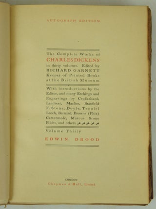 Edwin Drood: from The Complete Works of Charles Dickens in thirty volumes; (Volume 30)