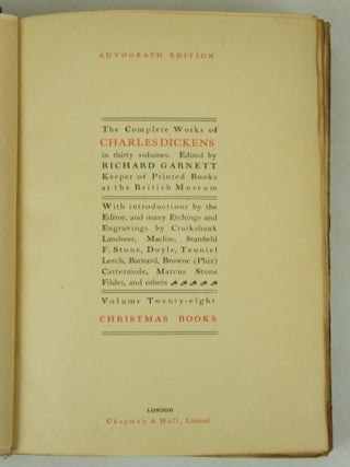 Christmas Books: from The Complete Works of Charles Dickens in thirty volumes; (Volume 28)
