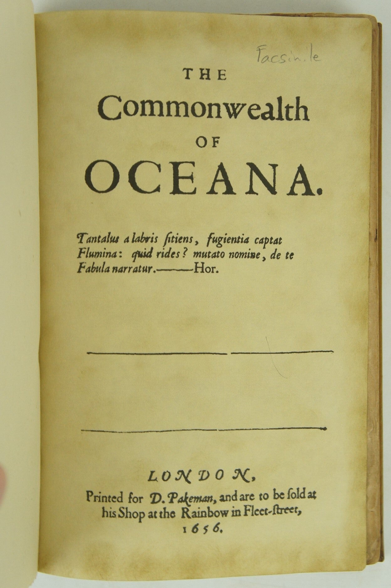 The Commonwealth Of Oceana James Harrington First Edition The commonwealth of oceana james harrington first edition