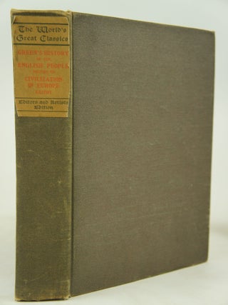 Item #076809 A Short History of the English People Volume 3 and History of Civilization in...