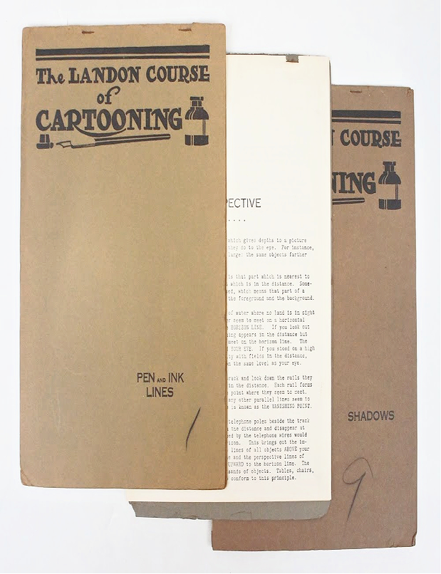 Item #078808 The Landon Course of Cartooning (3 Lessons). C N. Landon.
