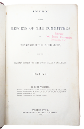The Ku-Klux Conspiracy. Affairs in the Late Insurrection States, 42nd Congress, Second Session: Report of the Committee. Report No. 41, Part 1. (First Edition)