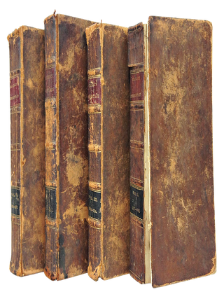 The Holy Bible, Containing the Old and New Testaments: The Text Printed from the Most Correct Copies of The Present Authorized Translation, Including the Marginal Readings and Parallel Texts. With A commentary and Critical Notes. Designed as a Help to A Better Understanding of the Sacred Writings. (Four Volumes of Six)(Likely Second American Edition. Volume I is a Stated First American Royal Octavo Edition.)