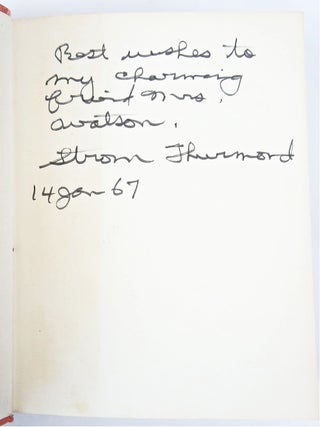 Rebel Senator: Strom Thurmond of South Carolina (First Edition, Inscribed by Strom Thurmond)