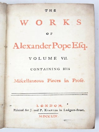 The Works of Alexander Pope, Esq., Volumes 7,8,9,10 (Early Reprint)