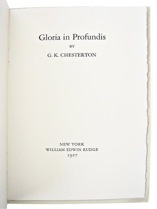 Gloria in Profundis (Rare)