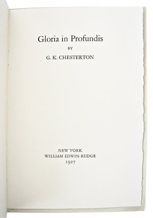 Gloria in Profundis (Rare)