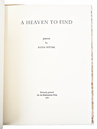 A Heaven to Find (Signed, Numbered, First Edition.)