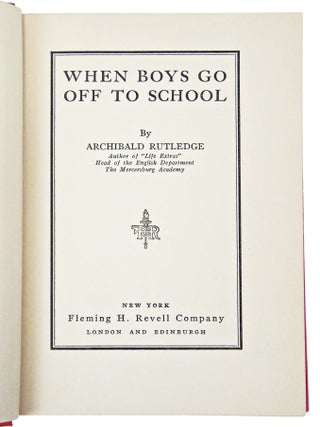 When boys Go Off to School (first edition)