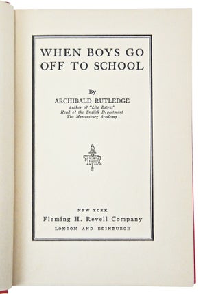 When boys Go Off to School (first edition)