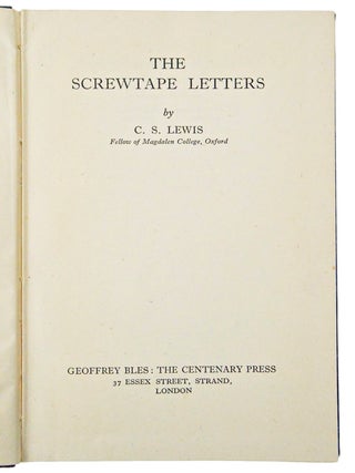 The Screwtape Letters (Second Printing)